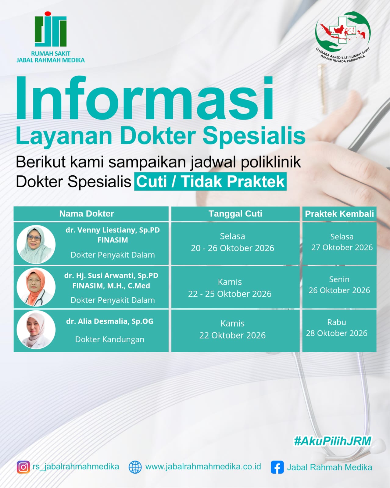 Info Cuti Dokter Spesialis